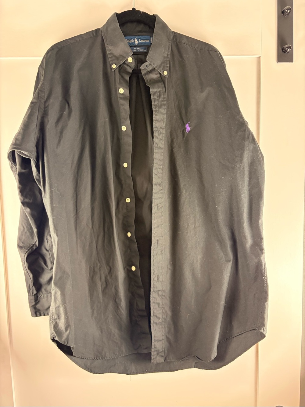 Polo Ralph Lauren Blake Button Down Shirt Black Purple Pony Men’s Medium